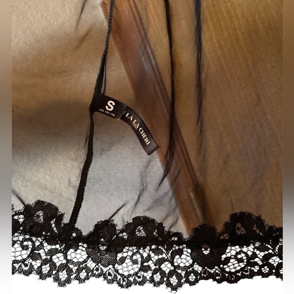 Oh La La Cheri Open Back Lace and Caged Black Babydoll Size Small - Picture 4 of 5